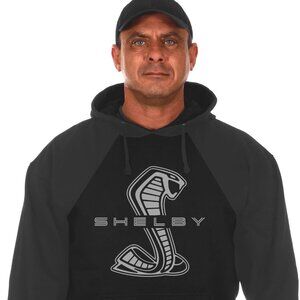 JH DESIGN GROUP Men’s Shelby Cobra Snake Black Pullover Hoodie Sweatshirt